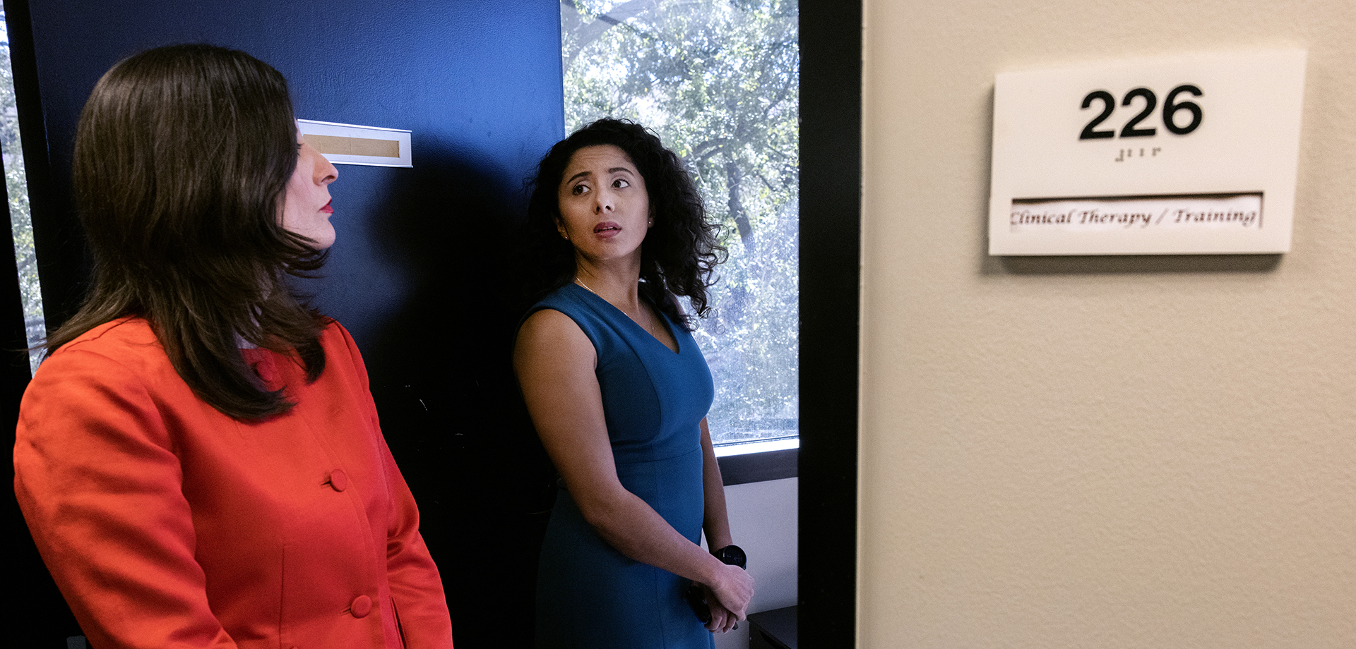 Harris County Precinct 4 Commissioner Lesley Briones and Harris County Judge Lina Hidalgo tour the Harris Center for Mental Health and IDD