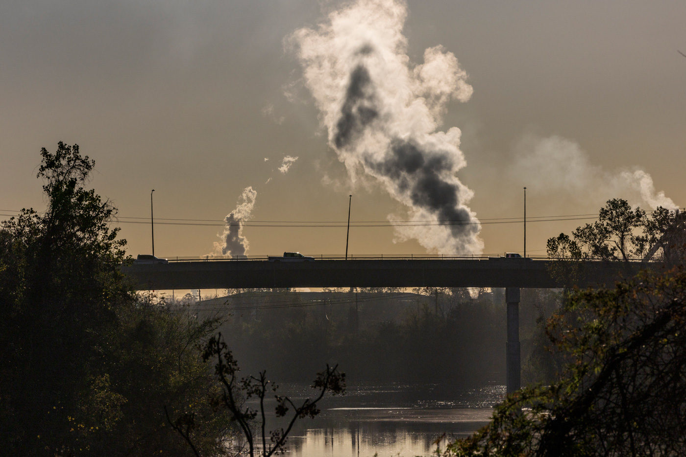 View of an overpass in the morning