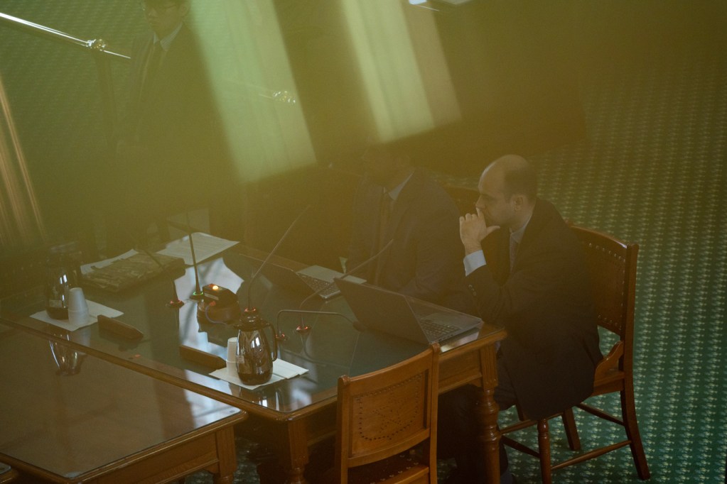 Greg Hansch, executive director at NAMI Texas, attends a Texas Senate Health and Human Services Committee hearing on March 22, 2023, at the Texas Capitol in Austin.