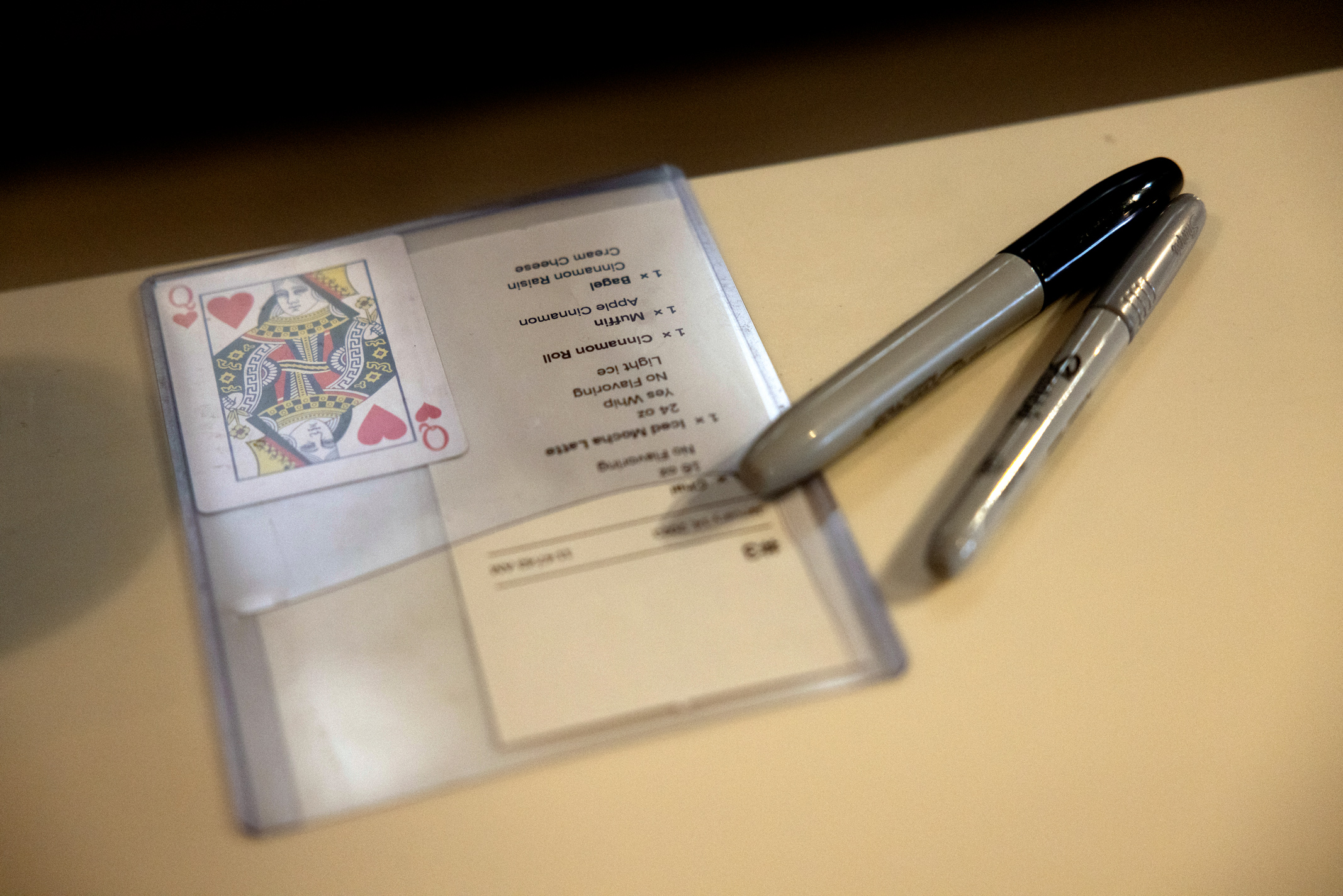 Playing cards and markers