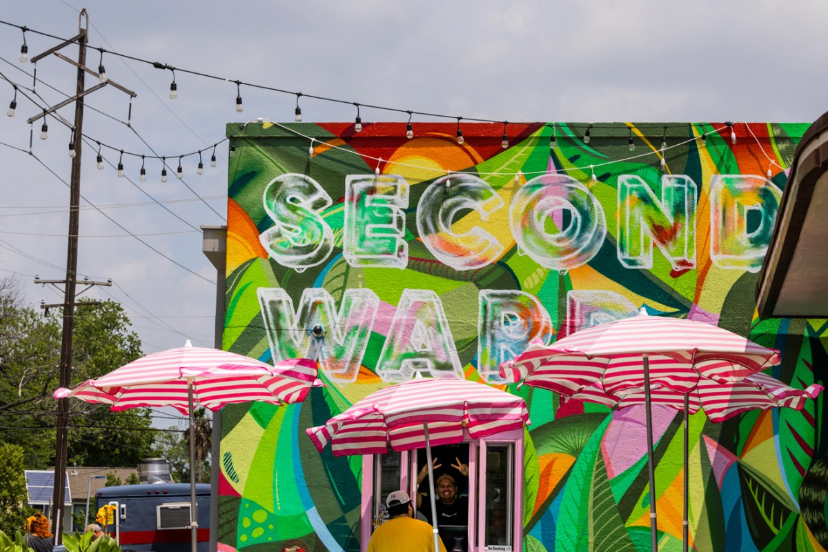 Colorful mural in Houston's Second Ward.