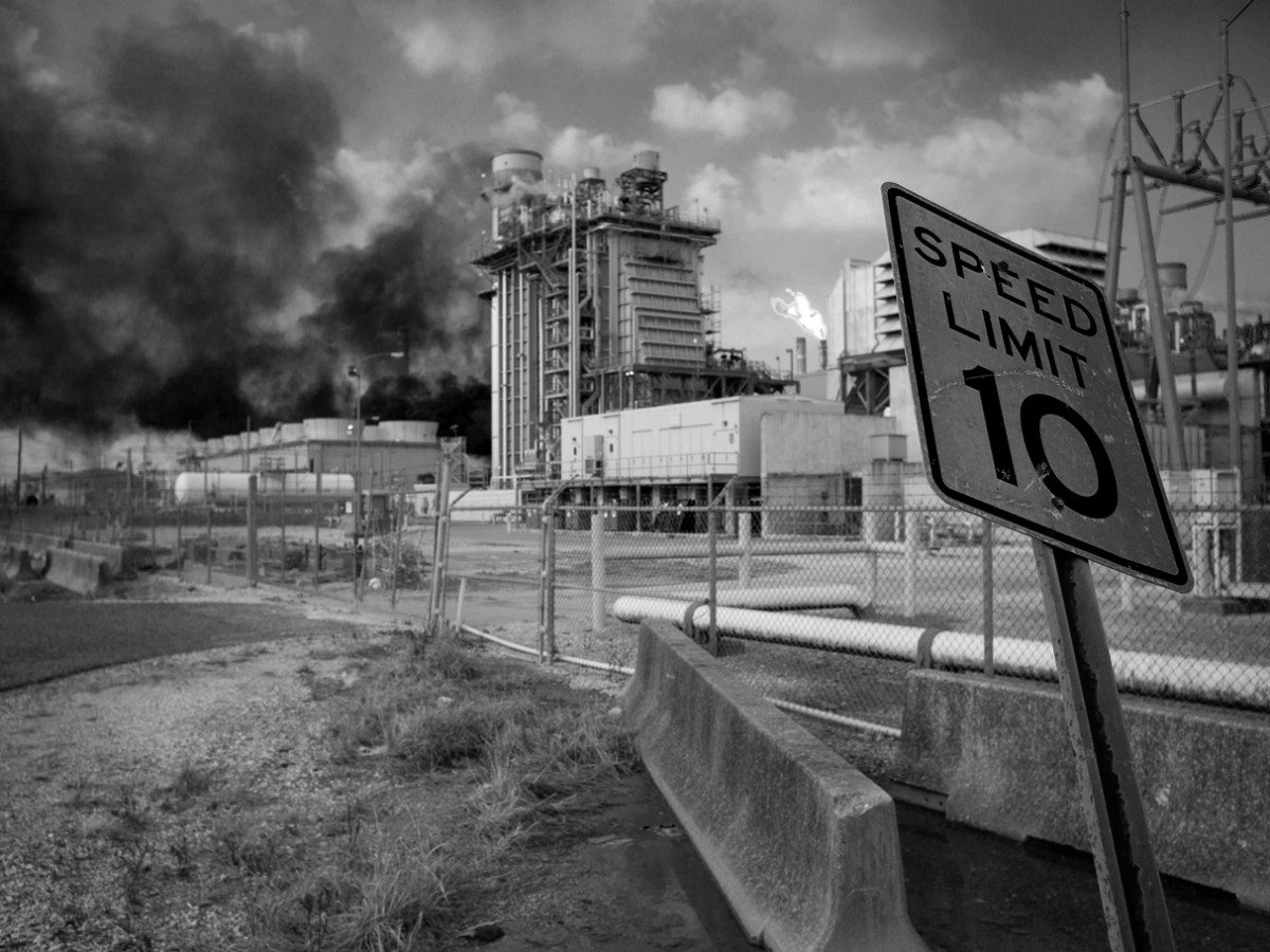 Fire at a chemical plant