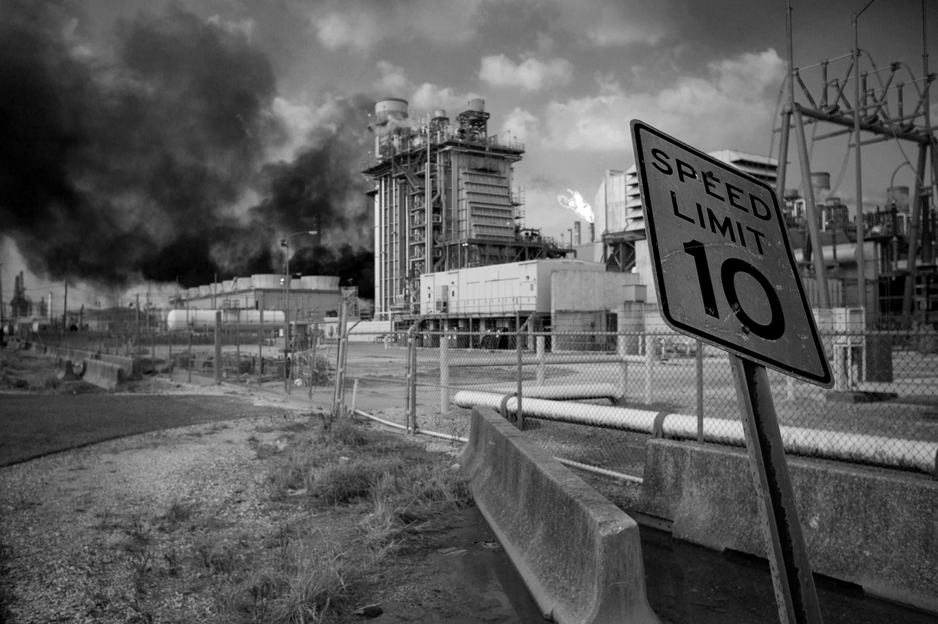 Fire at a chemical plant