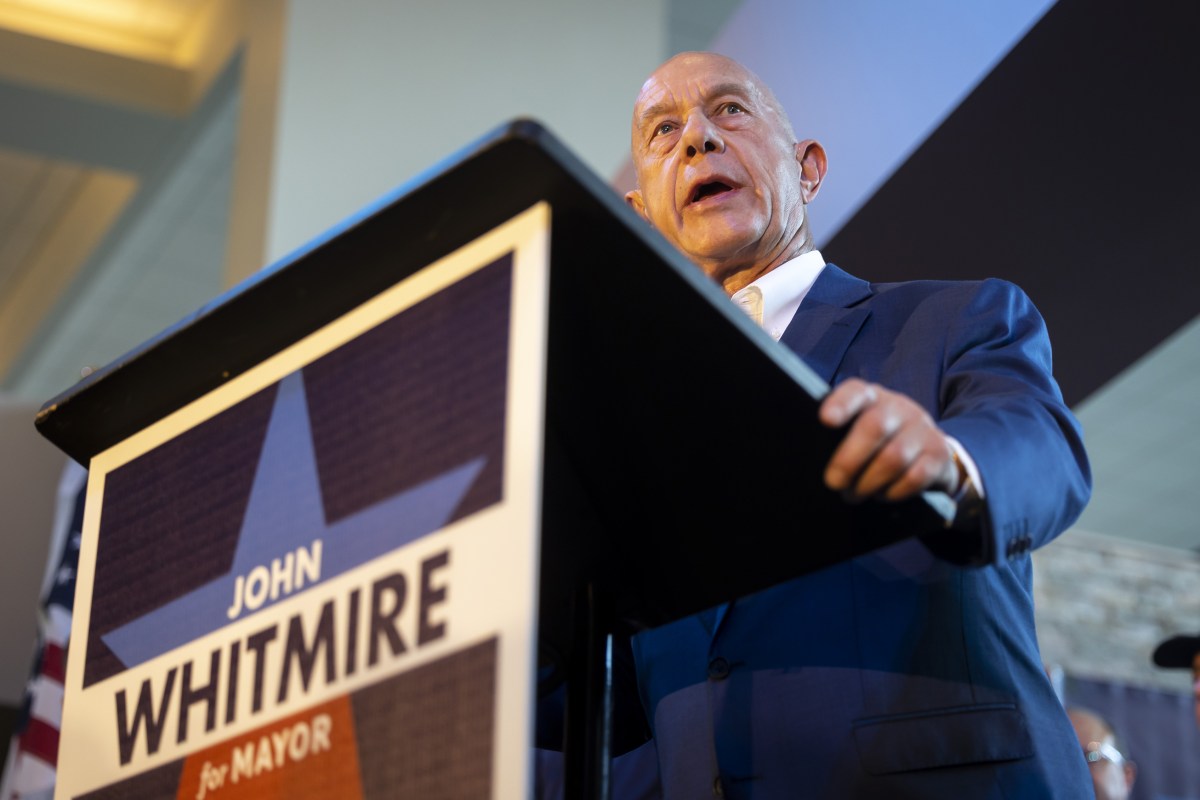 Mayoral candidate John Whitmire speaks during his campaign kickoff