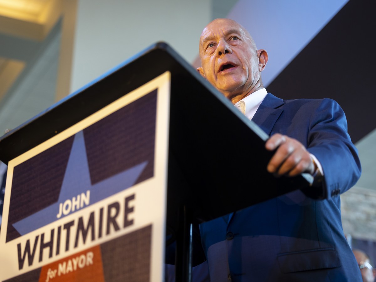 Mayoral candidate John Whitmire speaks during his campaign kickoff
