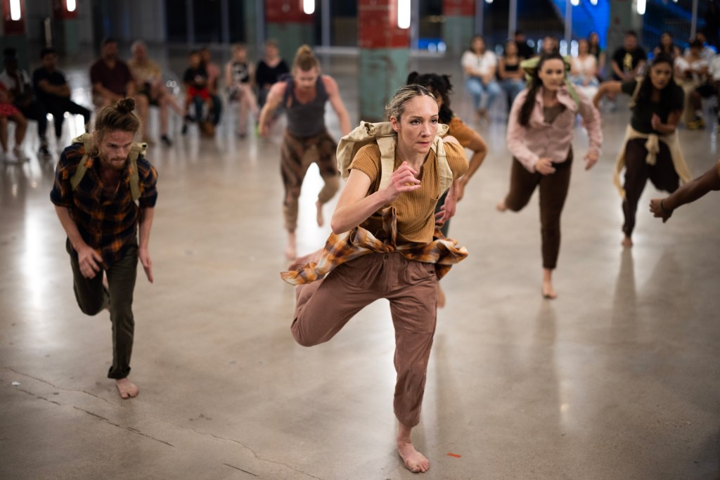 Lauren Serrano, of NobleMotion Dance, runs in place