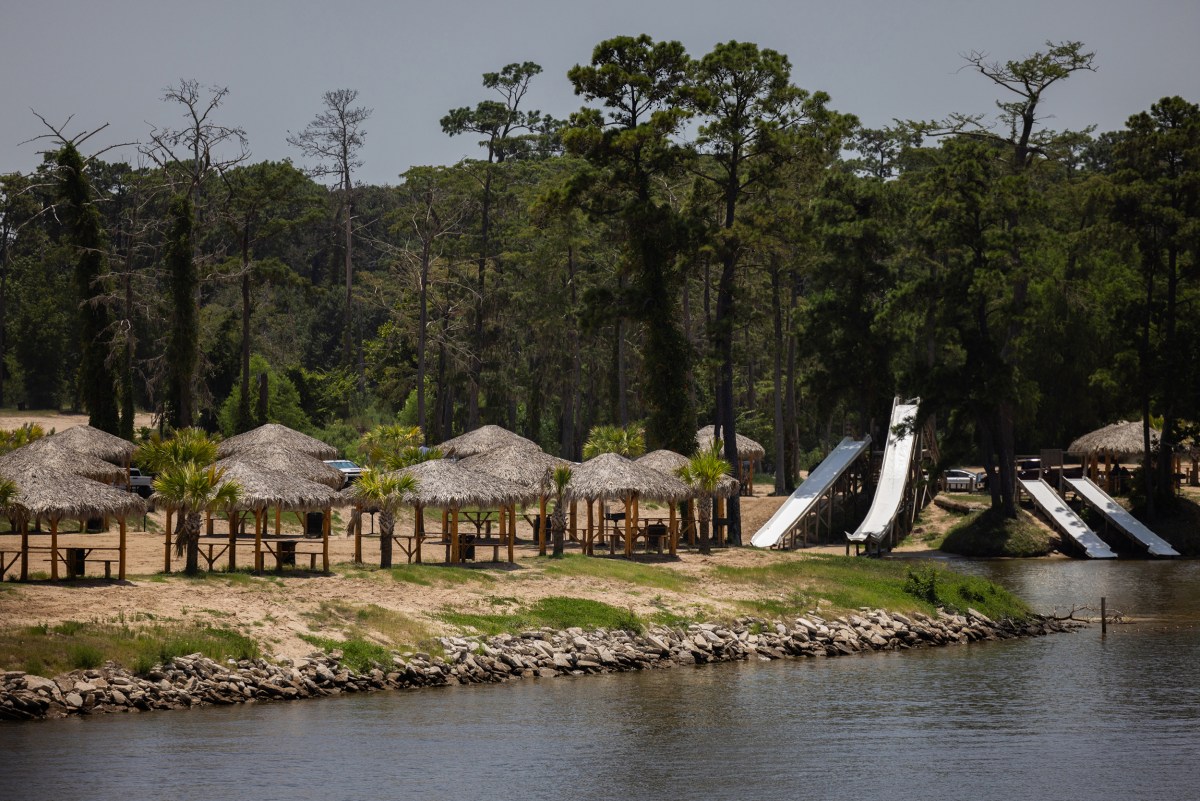 The marina at Xtreme Off Road Park & Beach, where two children drowned.
