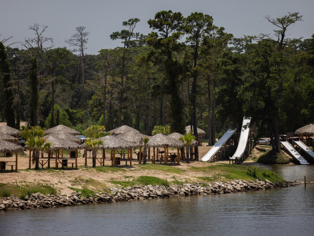 The marina at Xtreme Off Road Park & Beach, where two children drowned.
