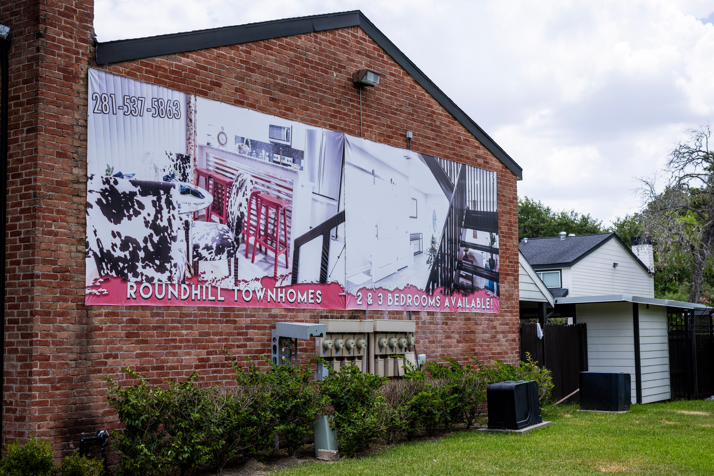 The Roundhill Townhomes apartment complex in the Cypress Station neighborhood of north Harris County.