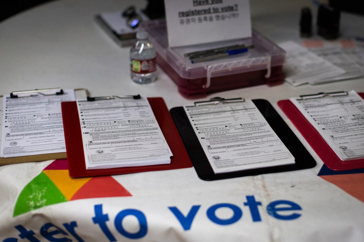 Voter registration forms in Texas