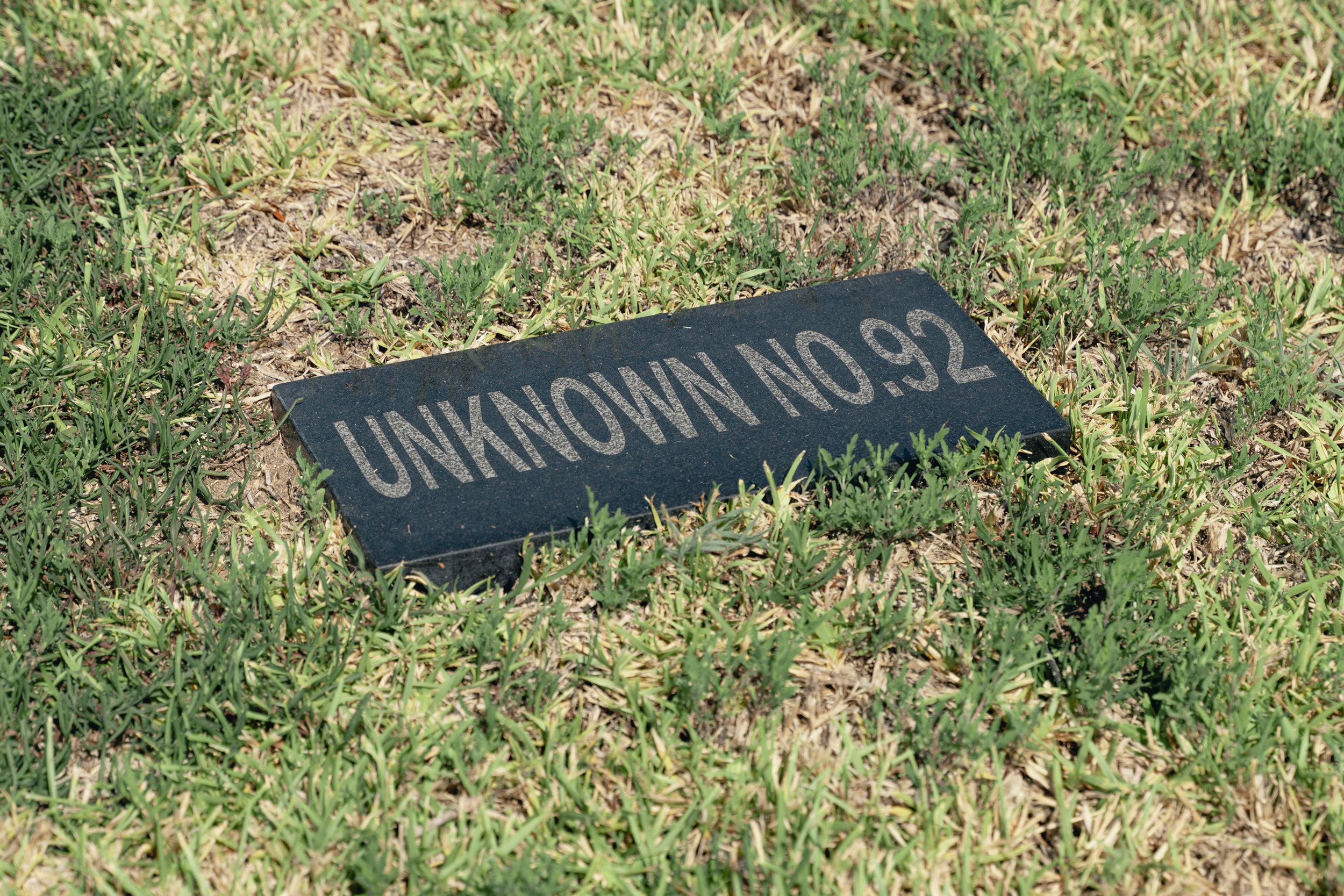 Unknown No. 92 tombstone at Bullhead Camp Cemetery