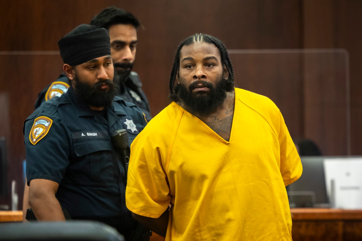 Terran Green, who faces four charges of attempted murder of a peace officer, appears in court Monday at the Harris County Criminal Justice Center in downtown Houston.