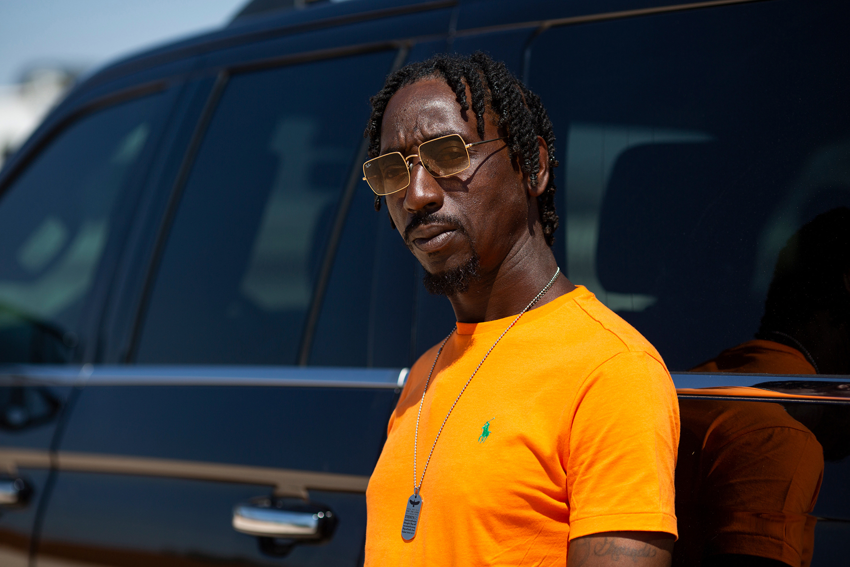 Tommy Taylor poses outside his RV in Seminole. His criminal appeal was tied up for years in Harris County