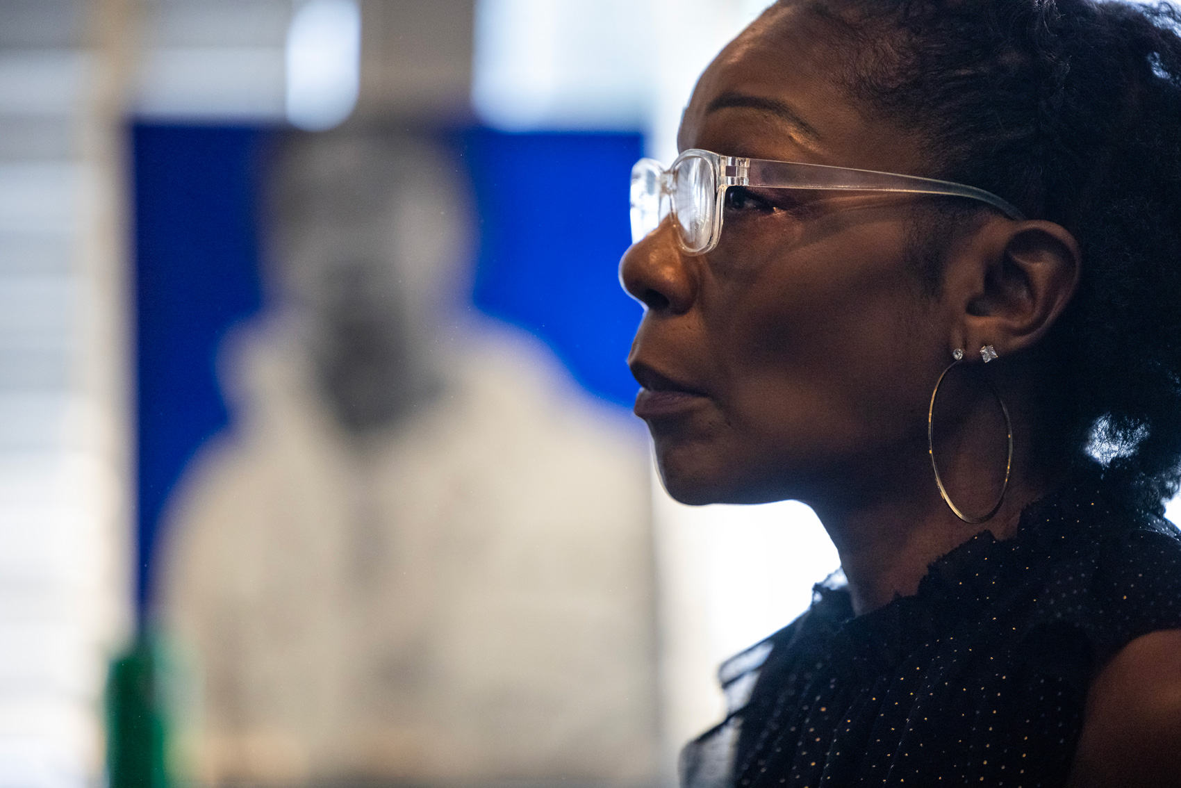 Tanisha Moore, the mother of Dexter Ceasar, speaks about her late son during an interview Sept. 27 in Houston. 