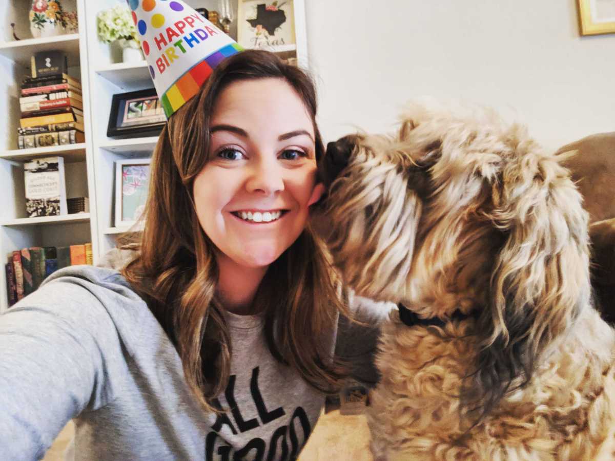 Maggie Gordon and her dog, Teddy