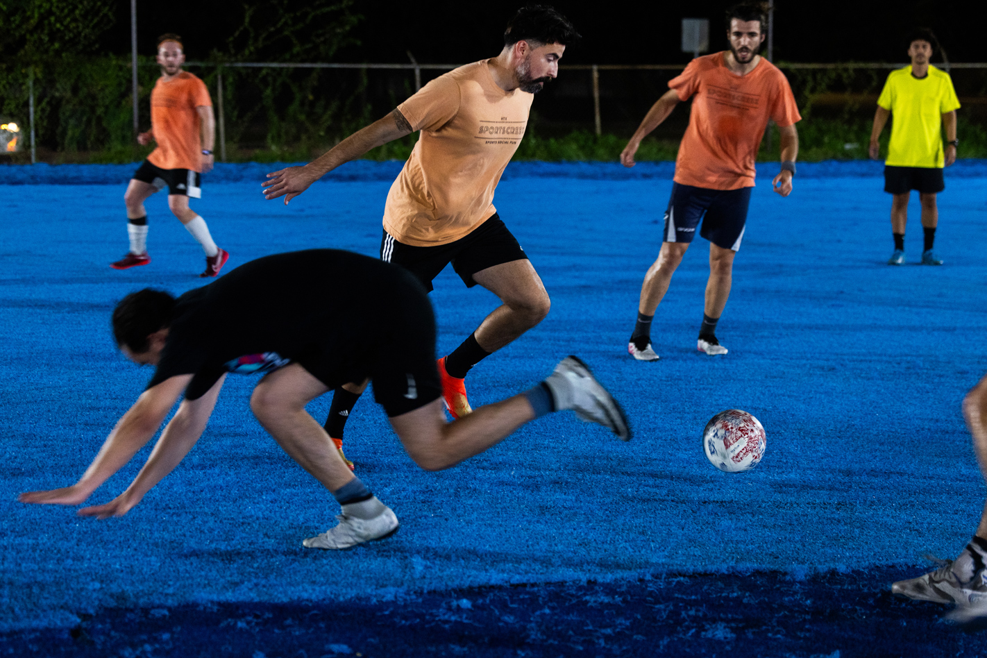 Juan Vega, 29, plays soccer in a community team, Wednesday, Oct. 25, 2023, in Houston.