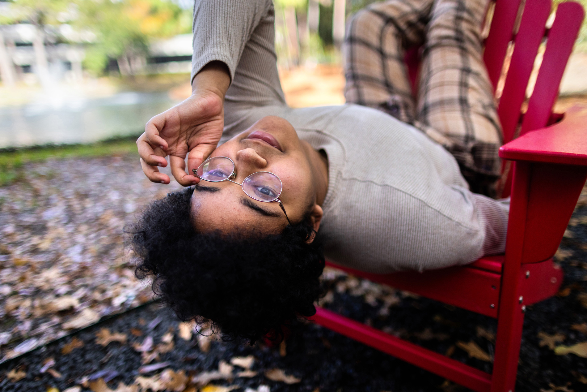 Kadence Carter, 17, a transgender teen and former Mayde Creek High School student sits for a portrait at his father's workplace Dec. 8, 2023, in Houston. Kadence unenrolled from the school in August 2023 after constant bullying and a teacher misgendering him following passage of a new Katy Independent School District gender identity policy.