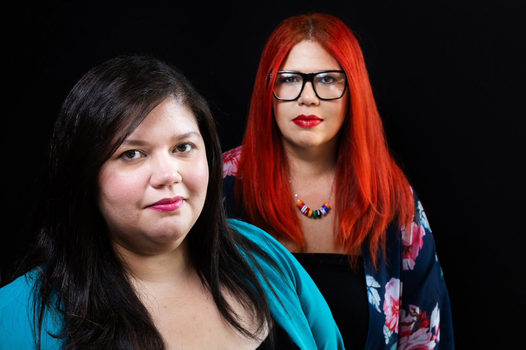 Sisters Keilah Sanchez and Suellen Sanchez said Colony Ridge lied to them about flooding and utility hook-ups, gave them incorrect tax documents, and took money before making accusations of missed payments and filing for foreclosure. The sisters sat for a portrait during a visit to the Houston Landing on Thursday, Feb. 22, 2024, in Houston.