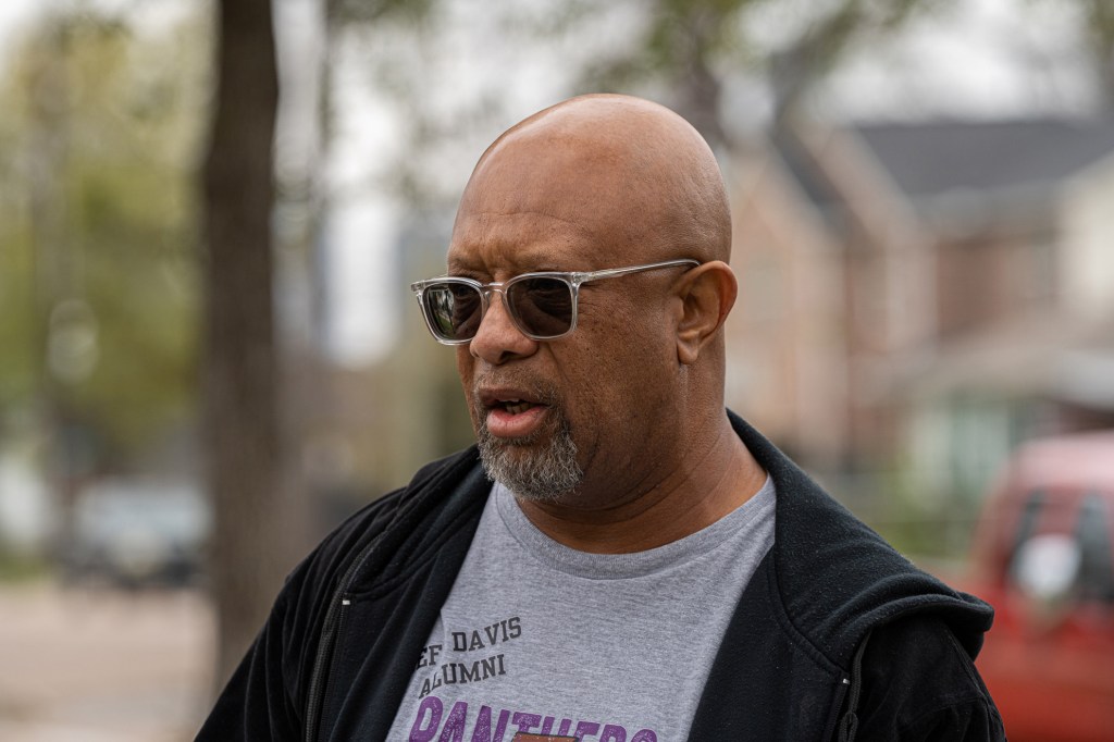 Lorenzo Jones, executive director of Hardy Community Outreach and a resident born and raised in the area that will be affected by the proposed Hardy Downtown Connector, shares his thoughts on the project, Saturday, March 9, 2024, in Houston.