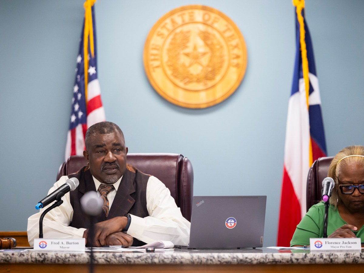 Mayor Fred Burton speaks during a city council meeting on Tuesday, April 9, 2024, in Arcola.