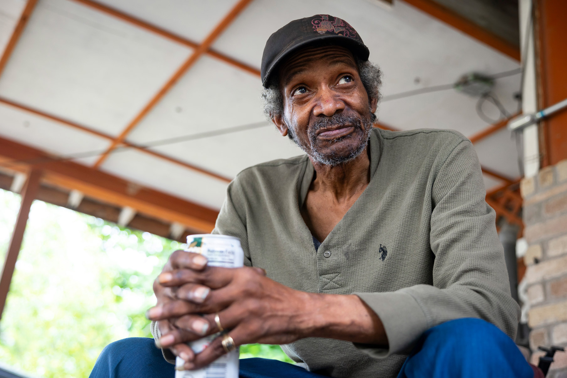 Mal Berth outside his home on Monday, 