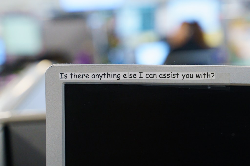 A note of 311 telecommunicator’s response