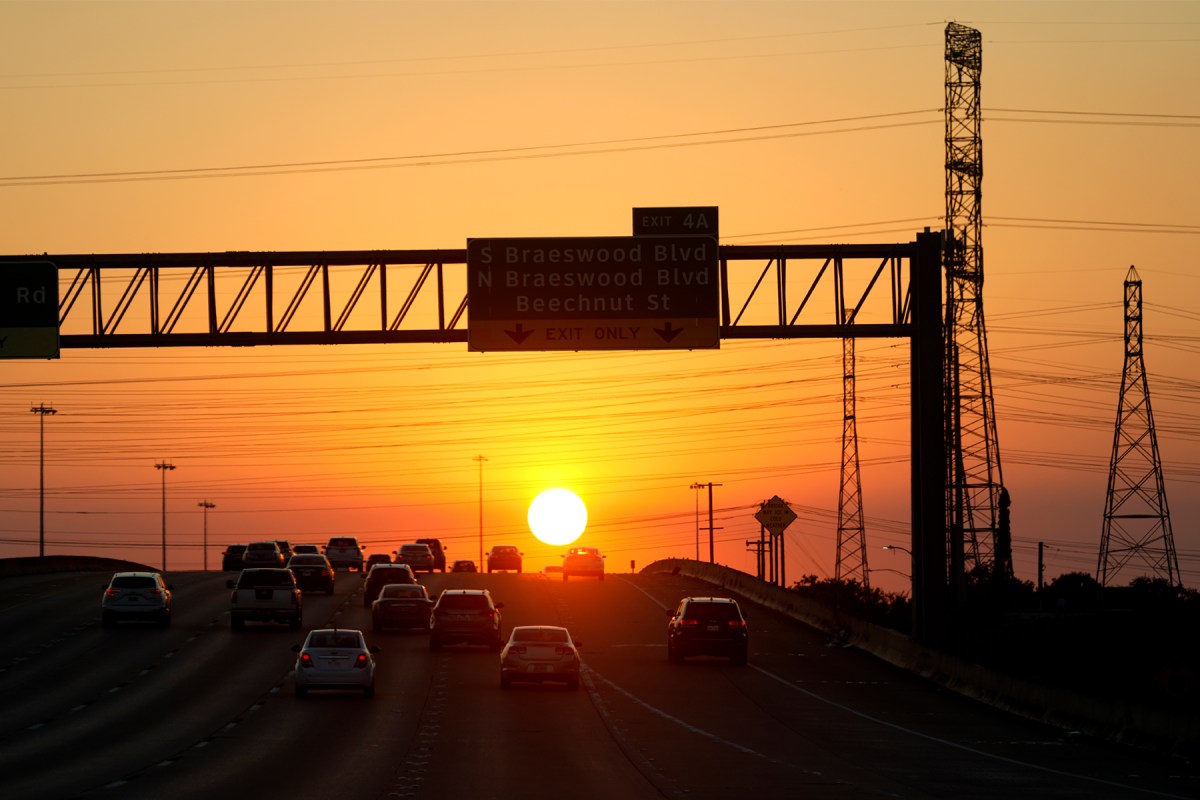 Traffic in the evening in Houston