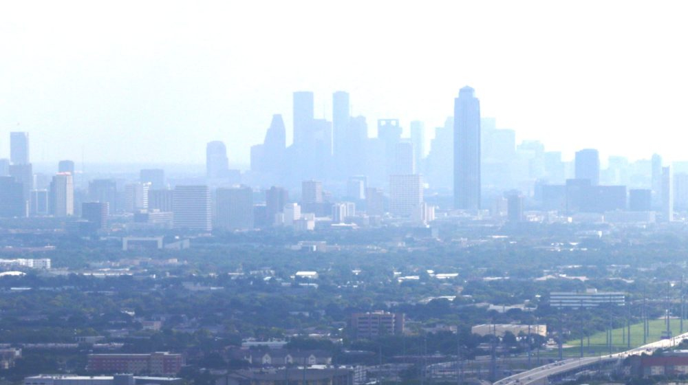 Downtown Houston on a smoggy day