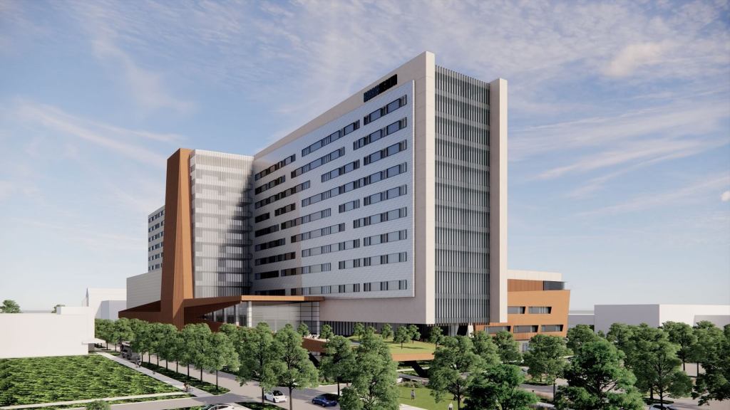 Rendering of proposed LBJ hospital in Harris County