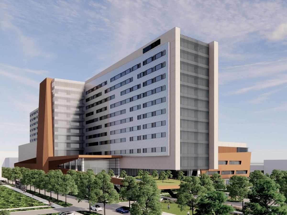 Rendering of proposed LBJ hospital in Harris County