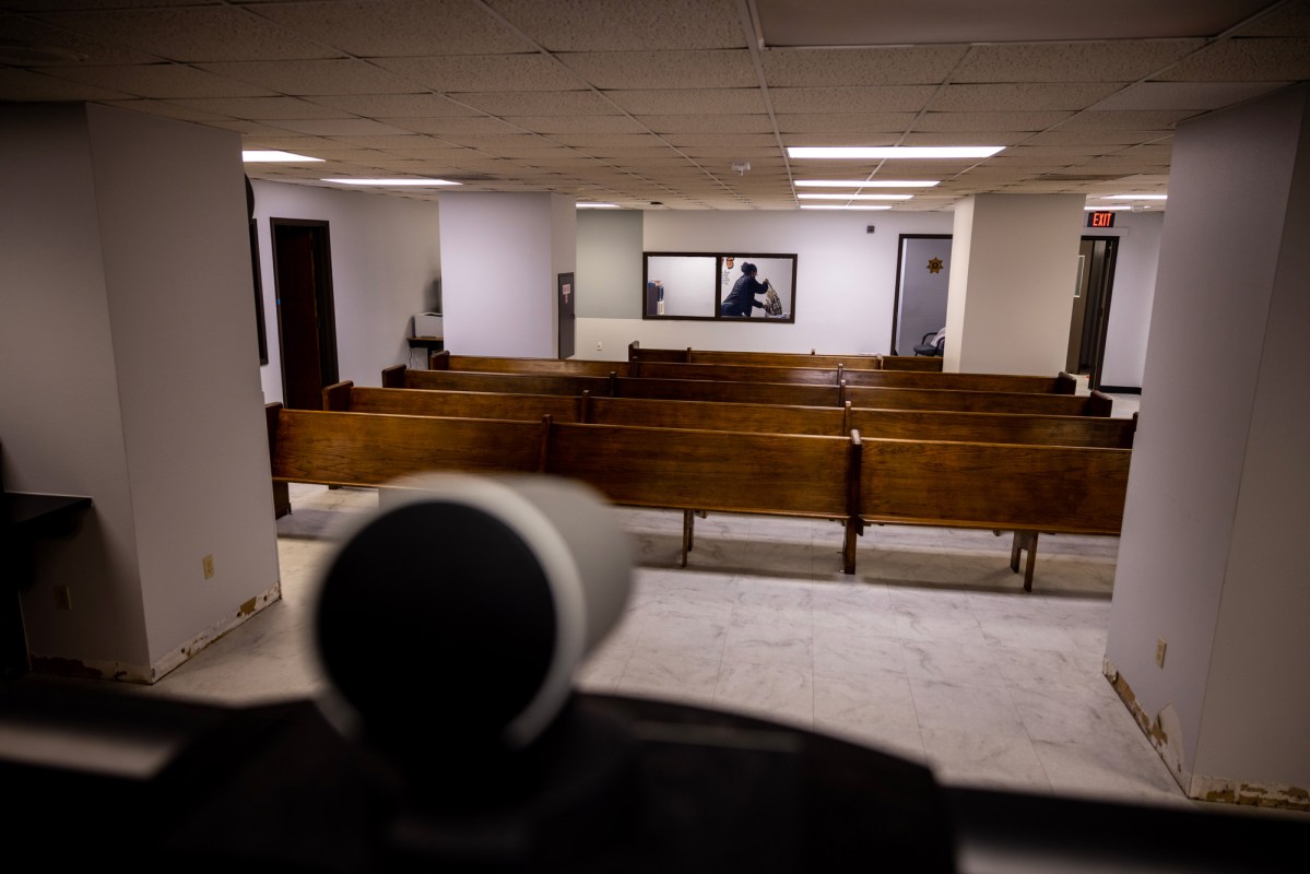 Empty courtroom
