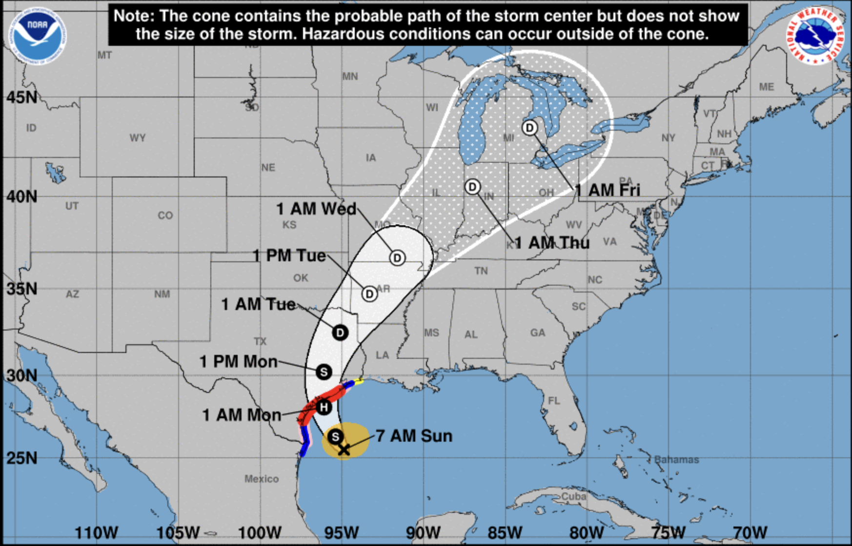 NHC tracking map