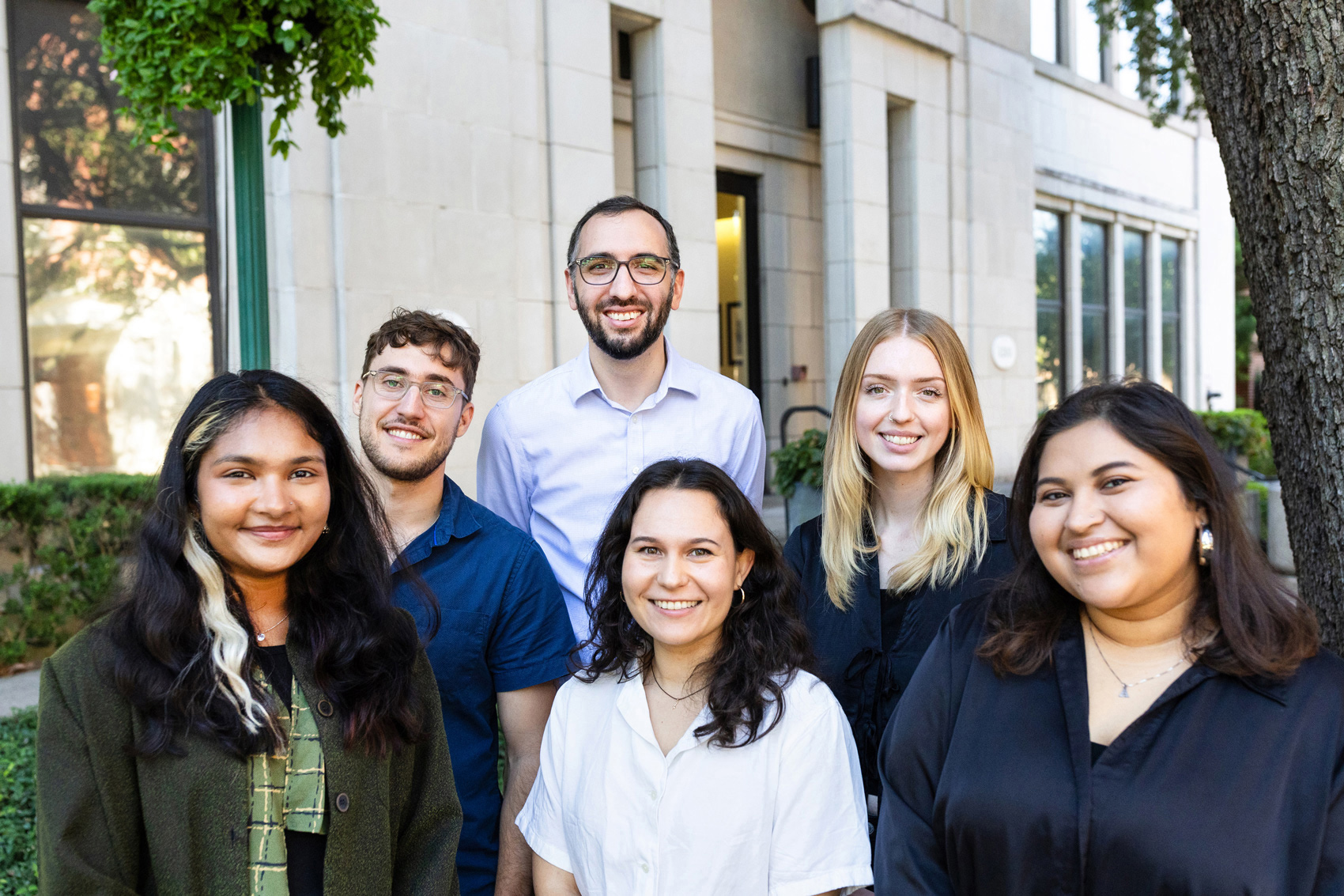 Houston Landing’s education team (left to right) Fiza Kuzhiyil, Asher Lehrer-Small, Jacob Carpenter, Brooke Kushwaha, Miranda Dunlap and Angelica Perez, Monday, Sept. 30, 2024, in Houston.